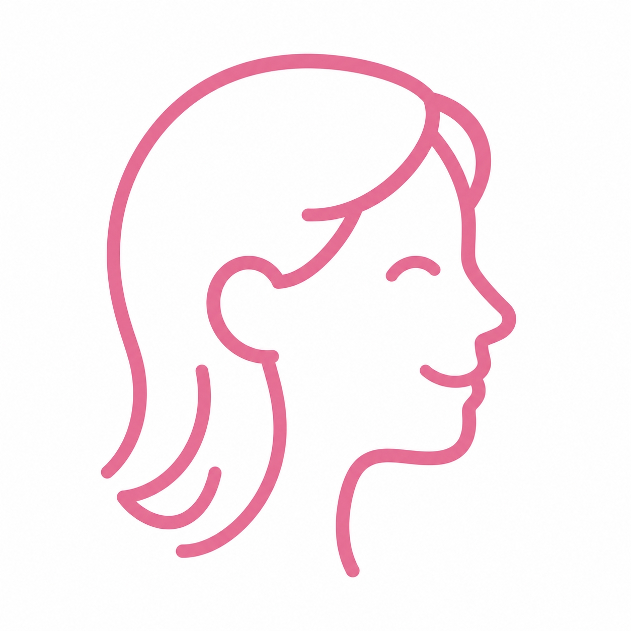 女性のシルエット
